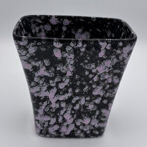 Black and Mottled Pink Vase Stanley Ballard Vermont Art Pottery Ceramic #19